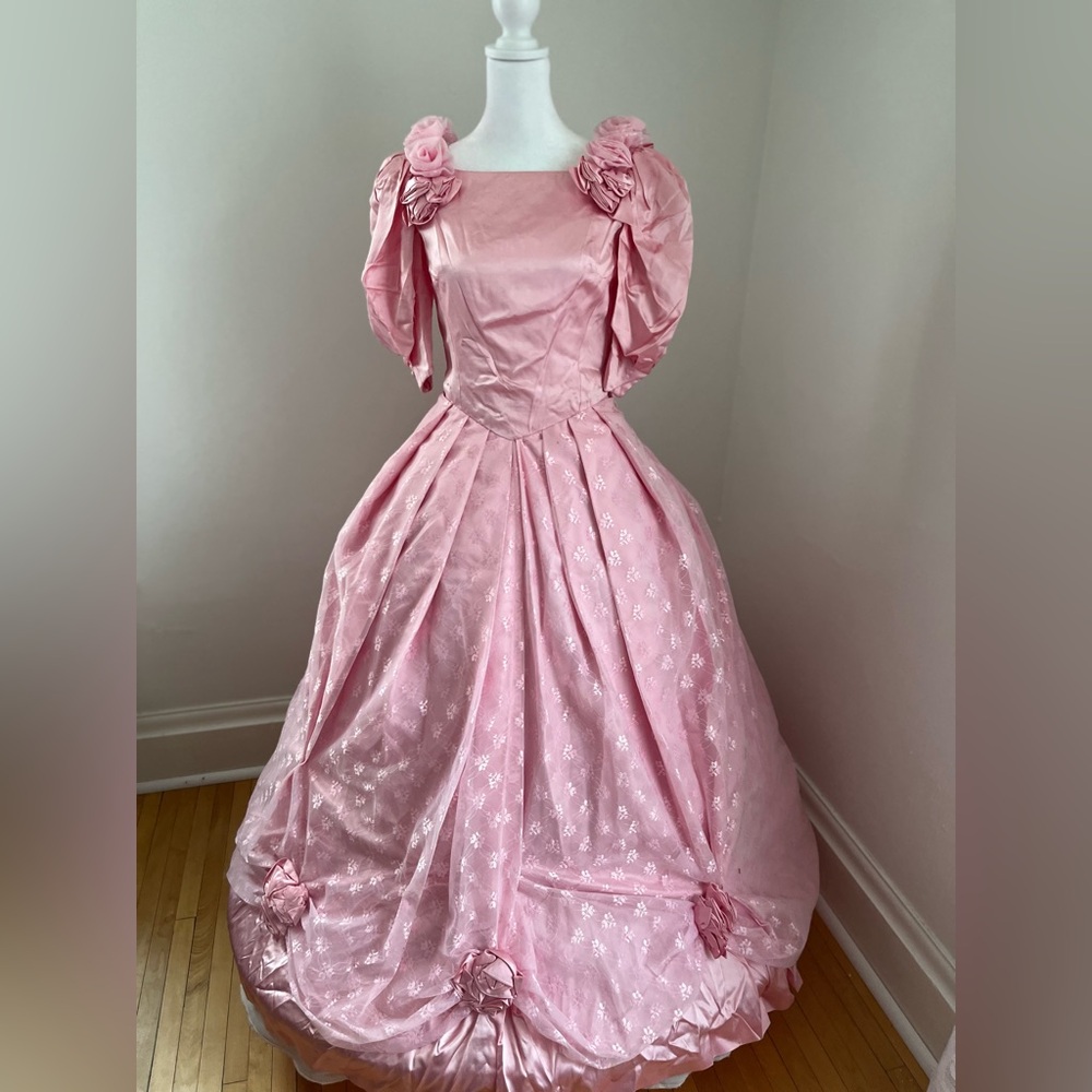 Pink 80s Dress - Size SM fits like a Size 1-2